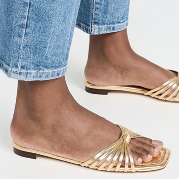 Loeffler Randall Izzie Leather Knot Flat Sandals Size 6 - Picture 6 of 6